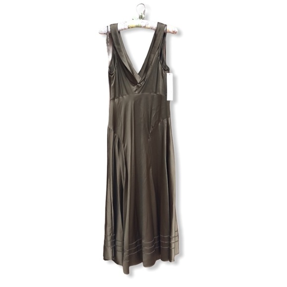 Diane von Furstenberg NEW Olive Silk Dress 6 XS - Picture 5 of 12